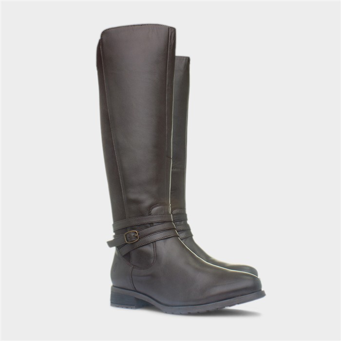 Vanessa Womens Brown Leather Boot