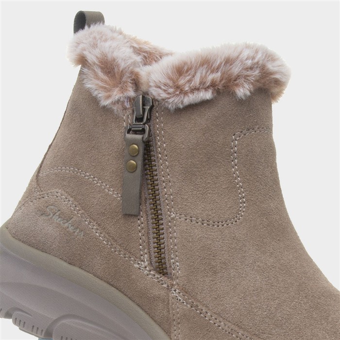 Easy Going Womens Taupe Leather Boot