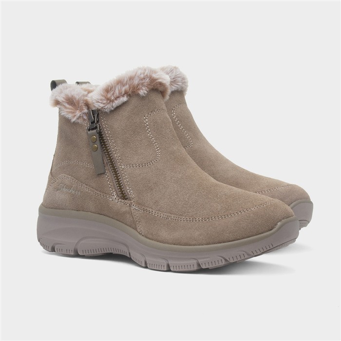 Easy Going Womens Taupe Leather Boot
