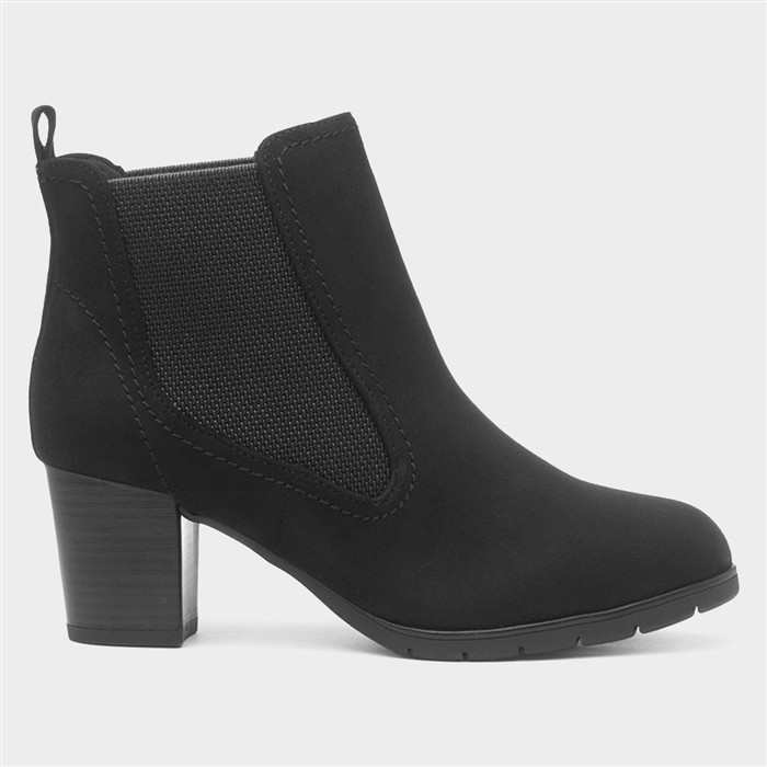 Marco Tozzi Women's Black Heeled Pull On Boot Size 42