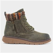 Lunar California Womens Olive Wider Fitting Boot (Click For Details)