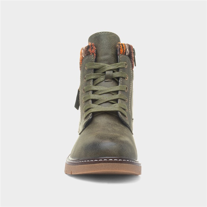 California Womens Olive Wide Fit Boot