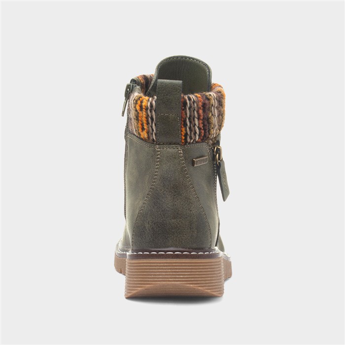 California Womens Olive Wide Fit Boot
