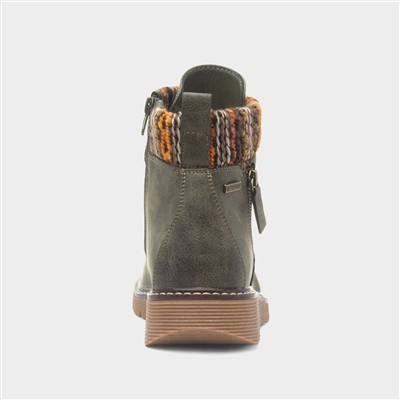 California Womens Olive Wider Fitting Boot