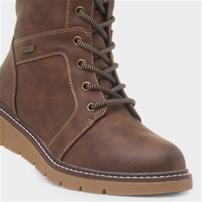 Caesar Womens Brown Wider Fit Calf Boot