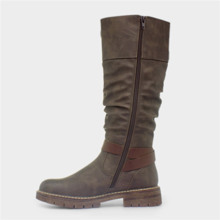 Margo Womens Brown Waterproof Zip Up Boot