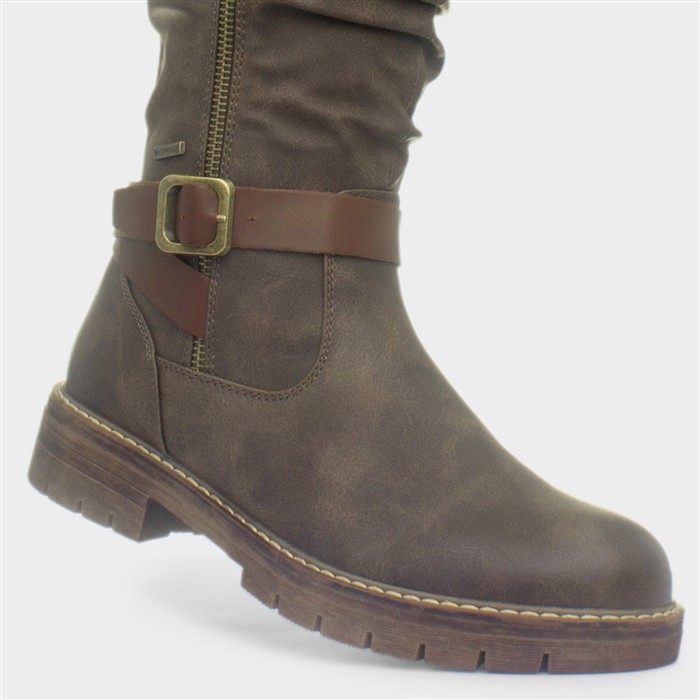 Margo Womens Brown Waterproof Zip Up Boot