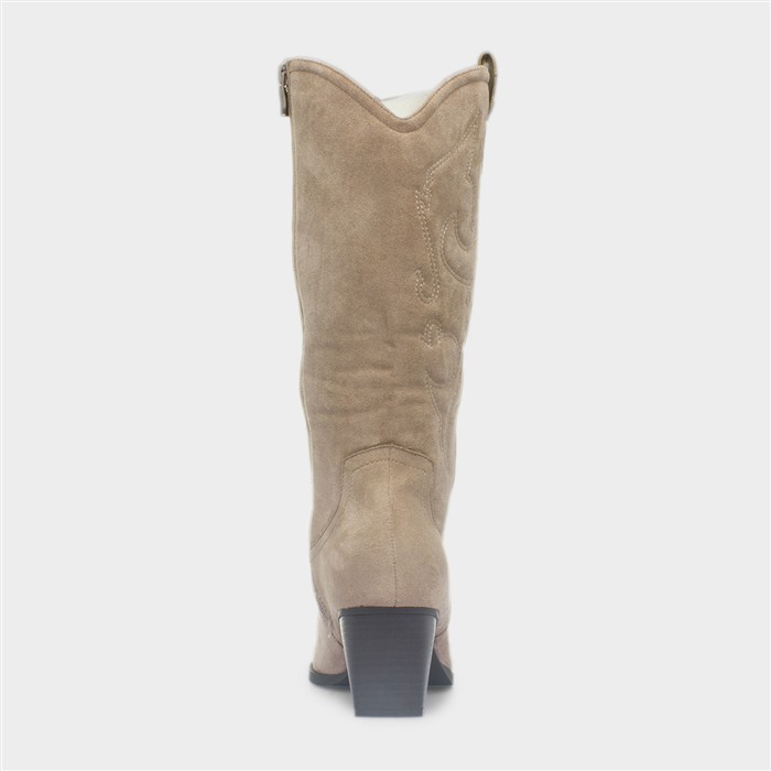 Sofia Womens Sand Brown Wide Fit Boots