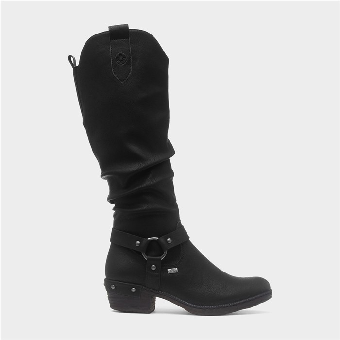 Corrales Womens Black Cowboy Calf Boot