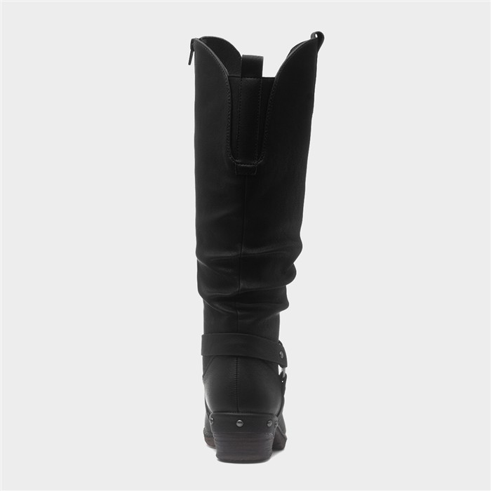 Corrales Womens Black Cowboy Calf Boot