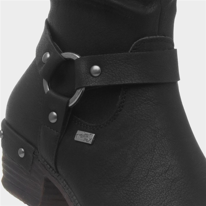 Corrales Womens Black Cowboy Calf Boot