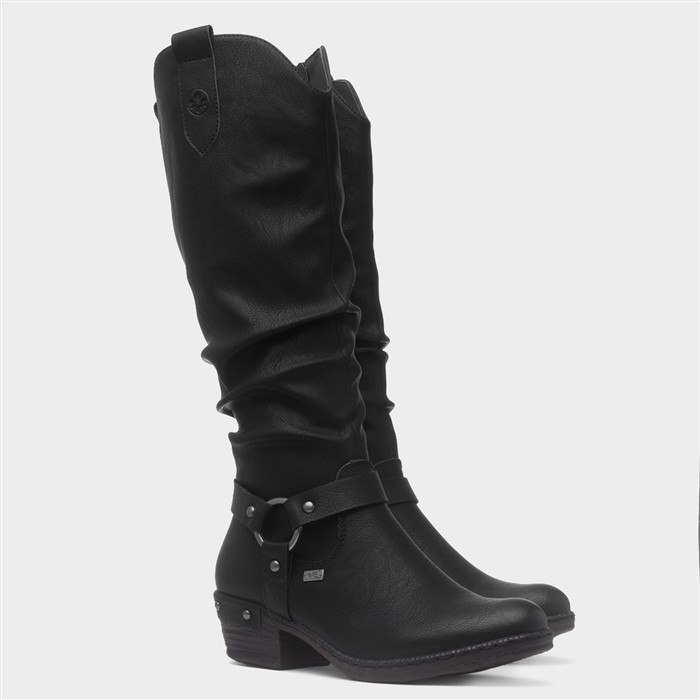 Corrales Womens Black Cowboy Calf Boot