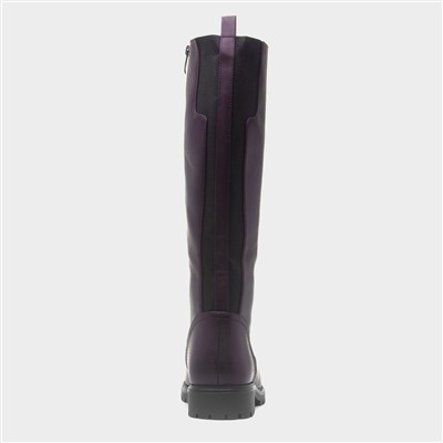 Verbena Womens Purple Knee High Boot