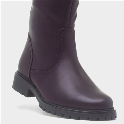 Verbena Womens Purple Knee High Boot