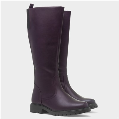 Verbena Womens Purple Knee High Boot
