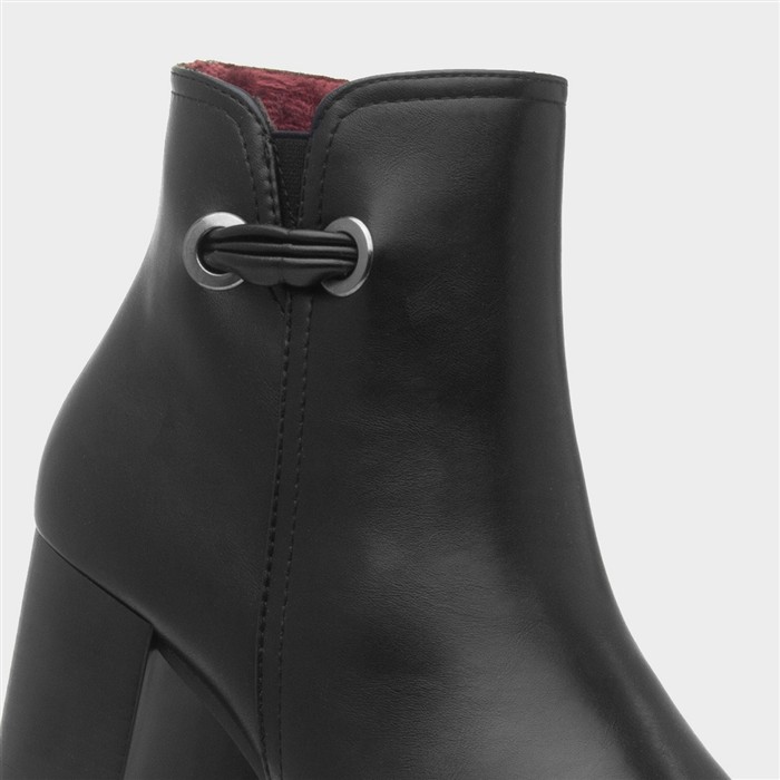 Heather Womens Black Heeled Boot