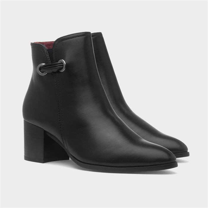 Heather Womens Black Heeled Boot