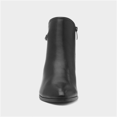 Heather Womens Black Heeled Boot