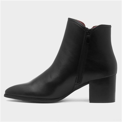 Heather Womens Black Heeled Boot