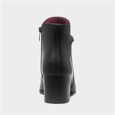 Heather Womens Black Heeled Boot