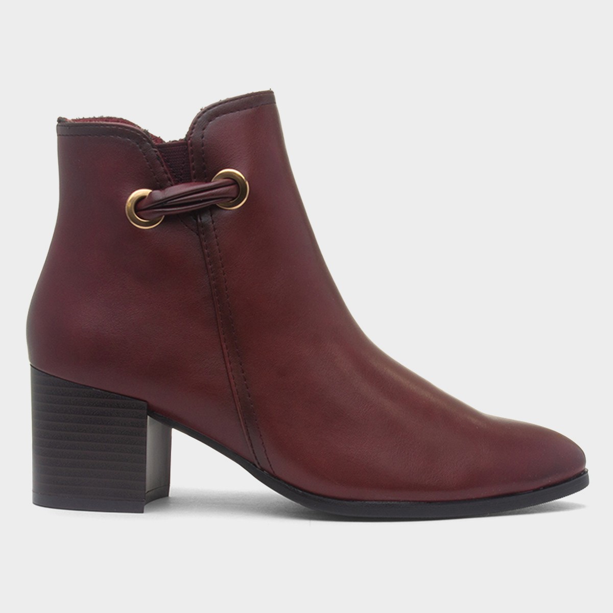 Heather Womens Wine Heeled Boot