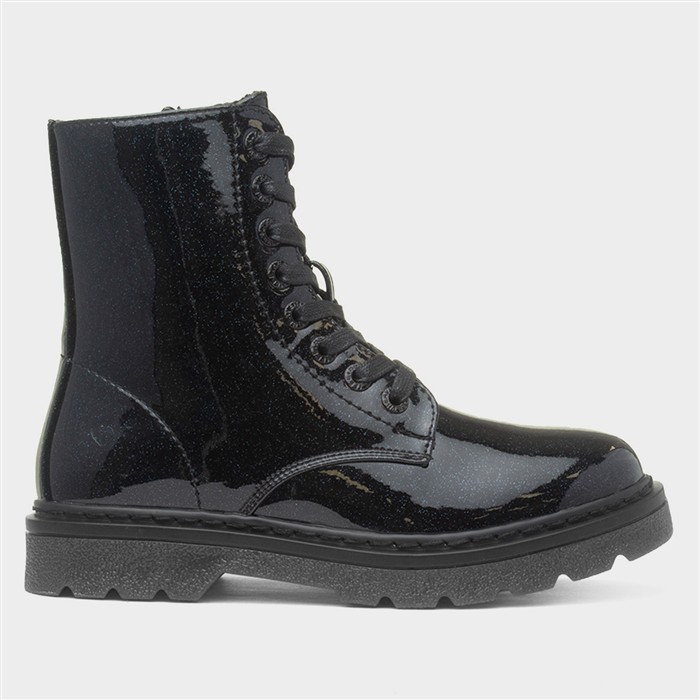 Justina2 Womens Black Glitter Boot
