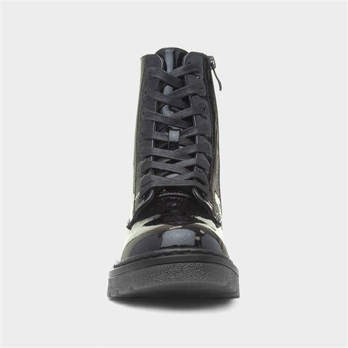 Justina2 Womens Black Glitter Boot