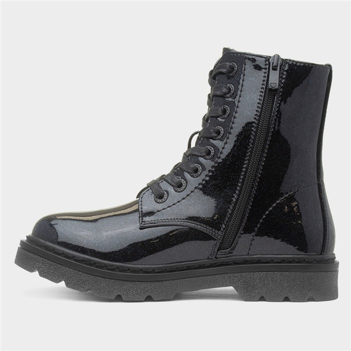 Justina2 Womens Black Glitter Boot