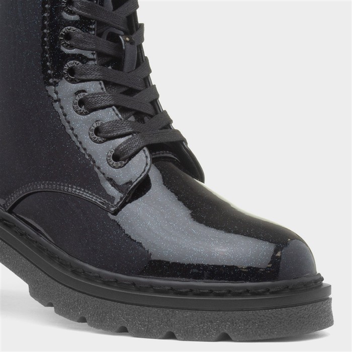 Justina2 Womens Black Glitter Boot