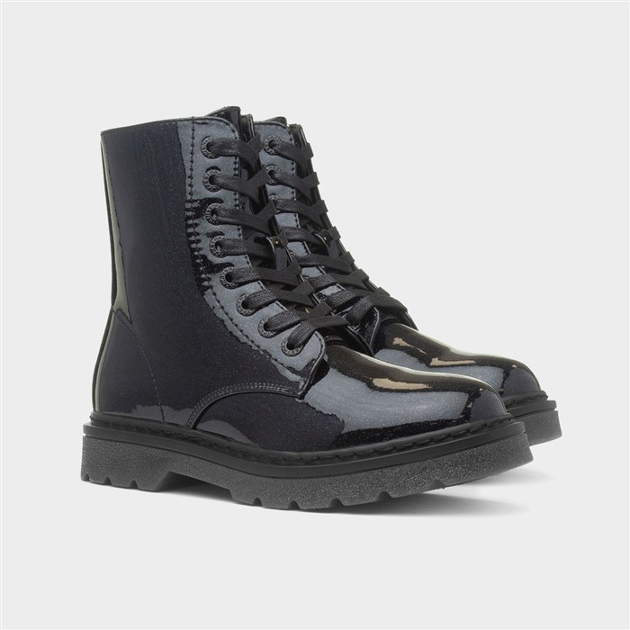 Justina2 Womens Black Glitter Boot