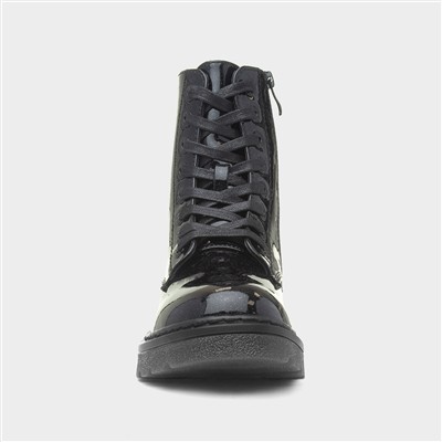 Justina2 Womens Black Glitter Boot