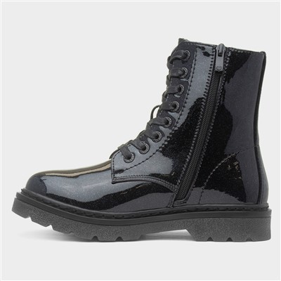 Justina2 Womens Black Glitter Boot