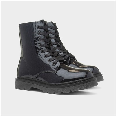 Justina2 Womens Black Glitter Boot