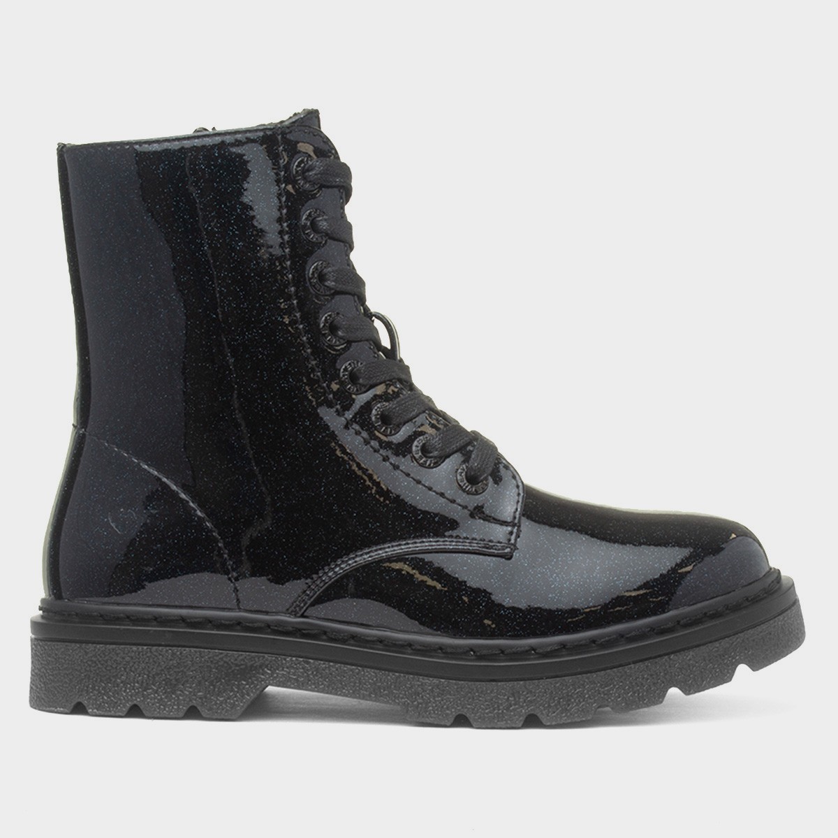 Justina2 Womens Black Glitter Boot