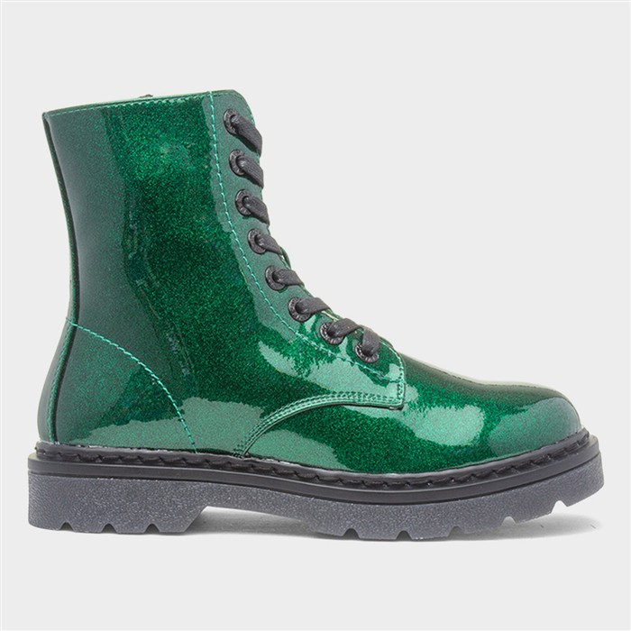 Justina2 Womens Emerald Lace Up Boot