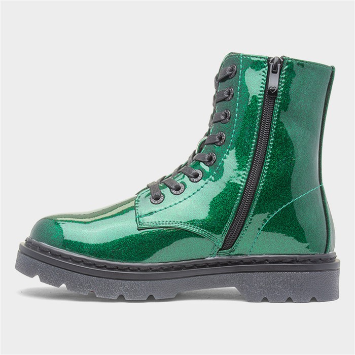 Justina2 Womens Emerald Lace Up Boot