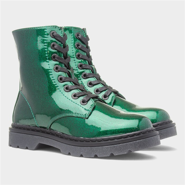 Justina2 Womens Emerald Lace Up Boot