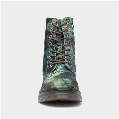 Eva Jungle Womens Green Boot