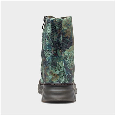 Eva Jungle Womens Green Boot