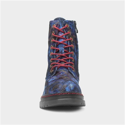 Eva Jungle Womens Blue Boot