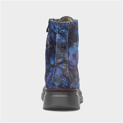 Eva Jungle Womens Blue Boot