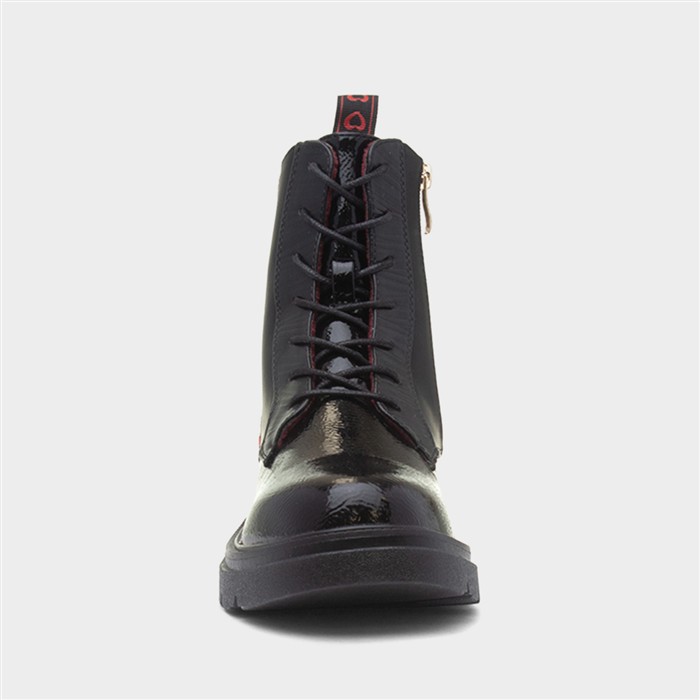 Portia Womens Black Floral Boot