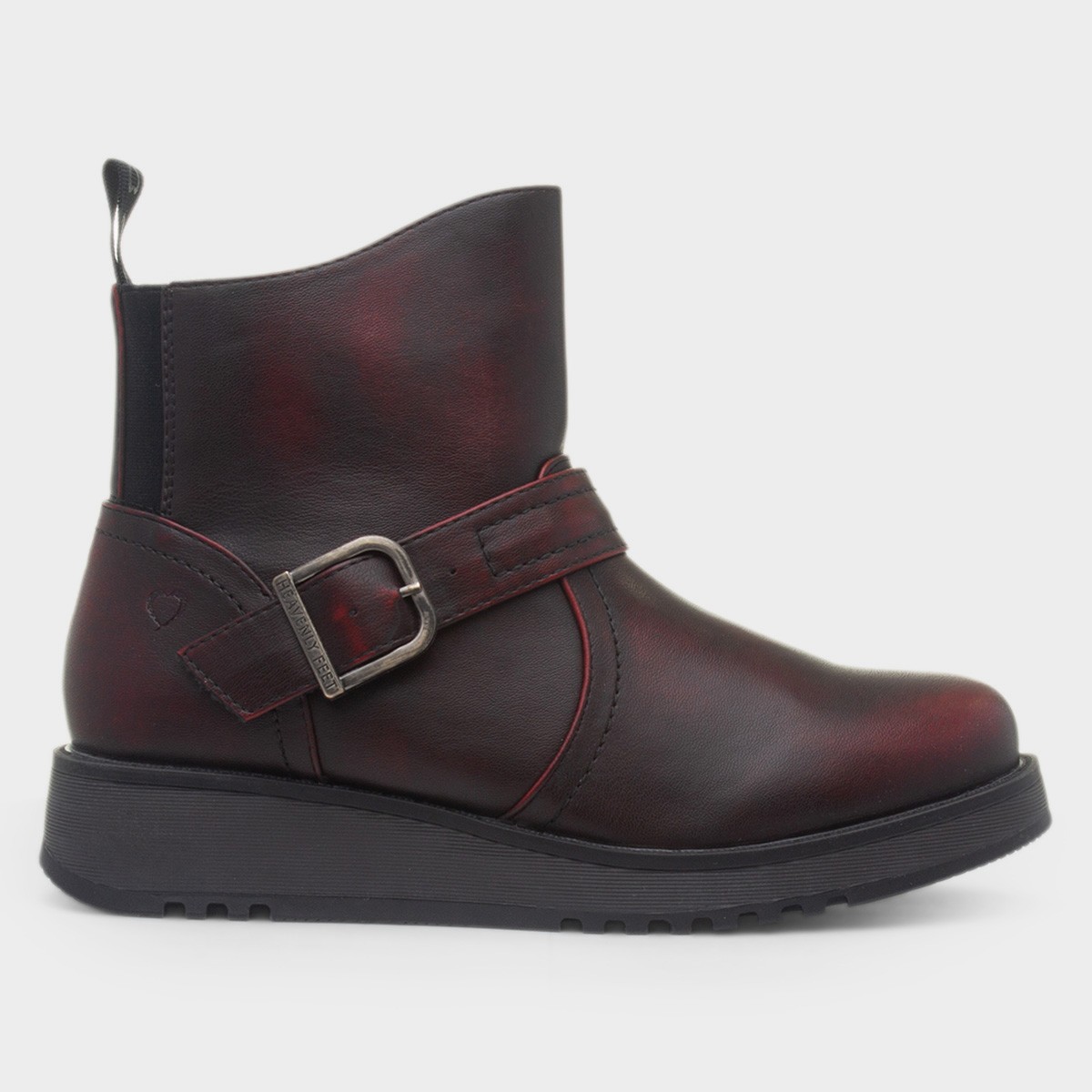 Cherish Womens Burgundy Wedge Boot