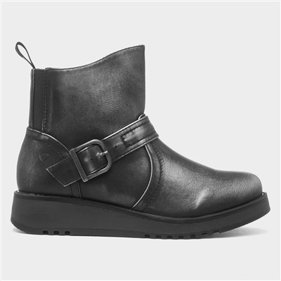 Cherish Womens Pewter Wedge Boot