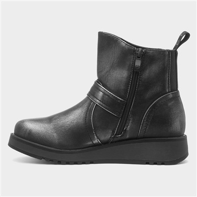 Cherish Womens Pewter Wedge Boot