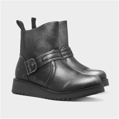 Cherish Womens Pewter Wedge Boot