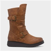 Heavenly Feet Hannah Womens Tan Wedge Calf Boot (Click For Details)