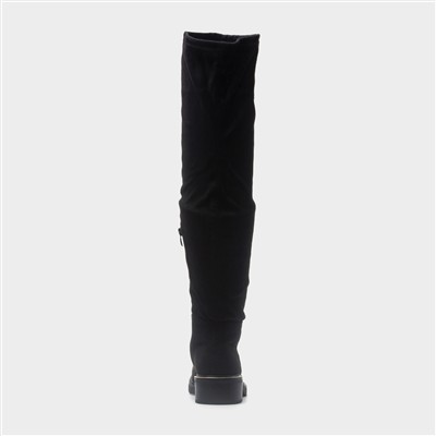 Noa Womens Black High Leg Boot