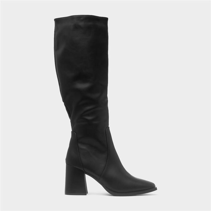 Paige Womens Black Heeled Boot