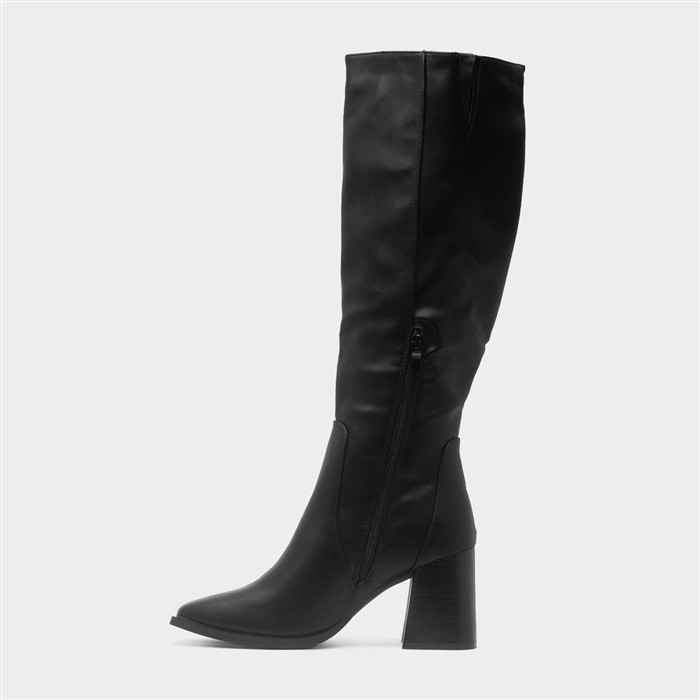 Paige Womens Black Heeled Boot